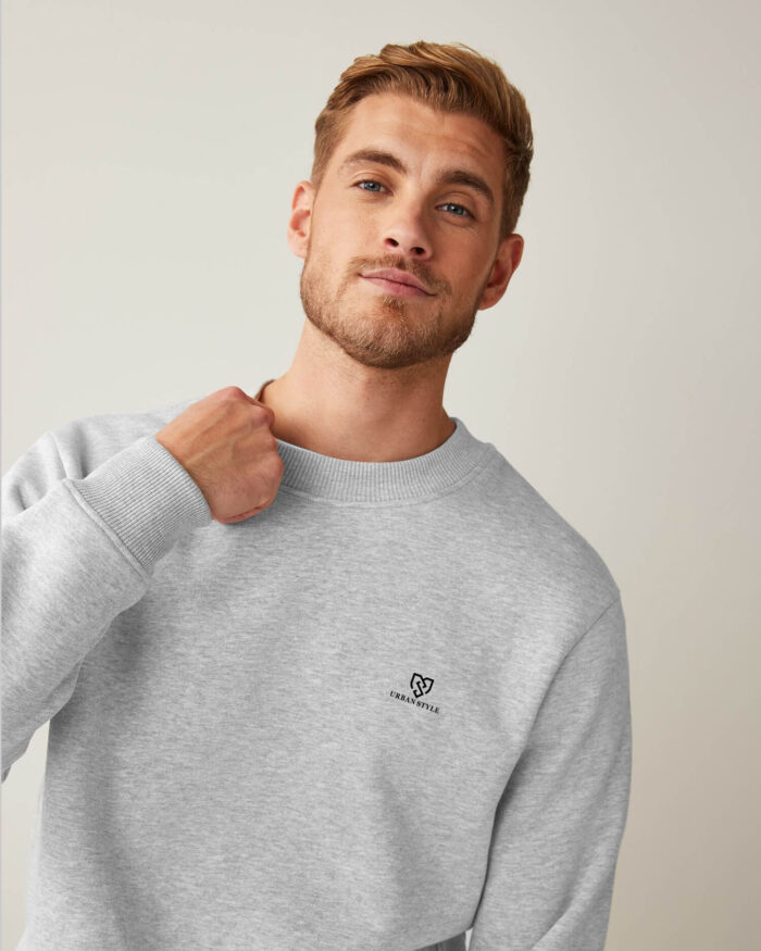 Men's Urban Style Gray Sweatshirt 1