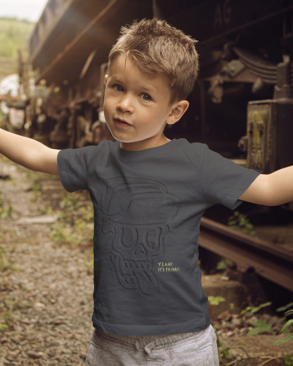 BOY'S SKULL PRINTED SHORT SLEEVE T-SHIRT 1 | Urban Style
