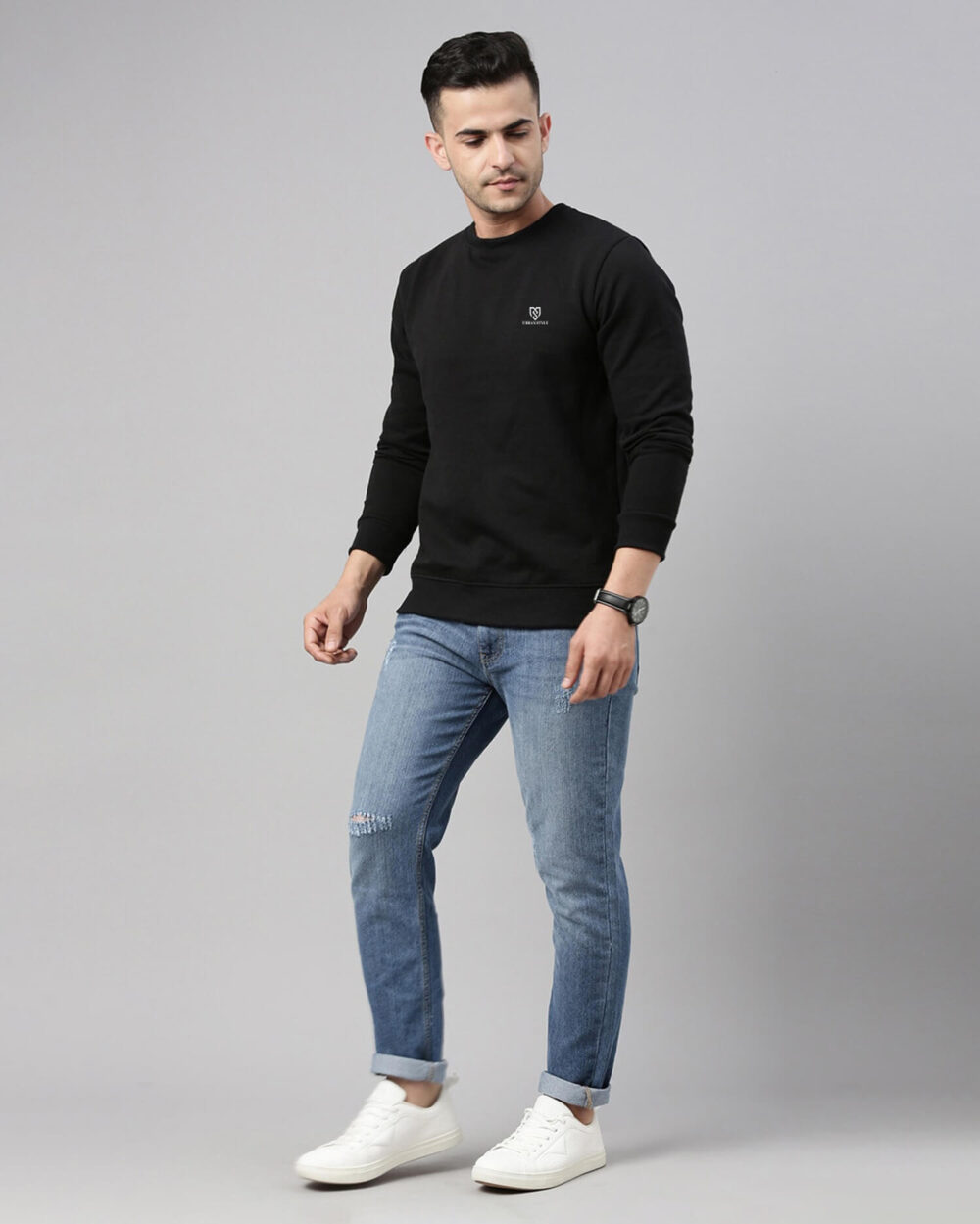 Men's Urban Style Black Sweatshirt 3 | Urban Style
