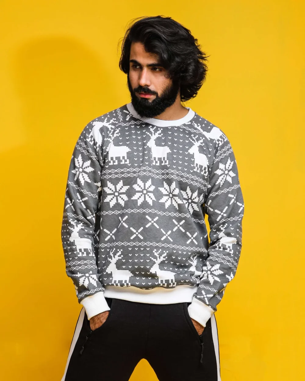 Men's Gray AOP Sweatshirt 1 | Urban Style