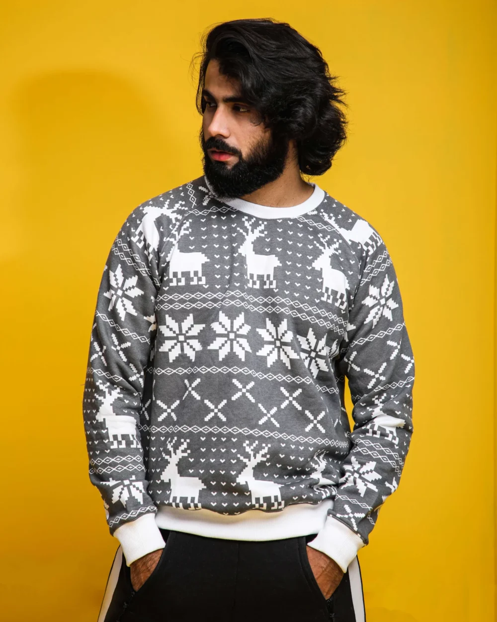Men's Gray AOP Sweatshirt | Urban Style