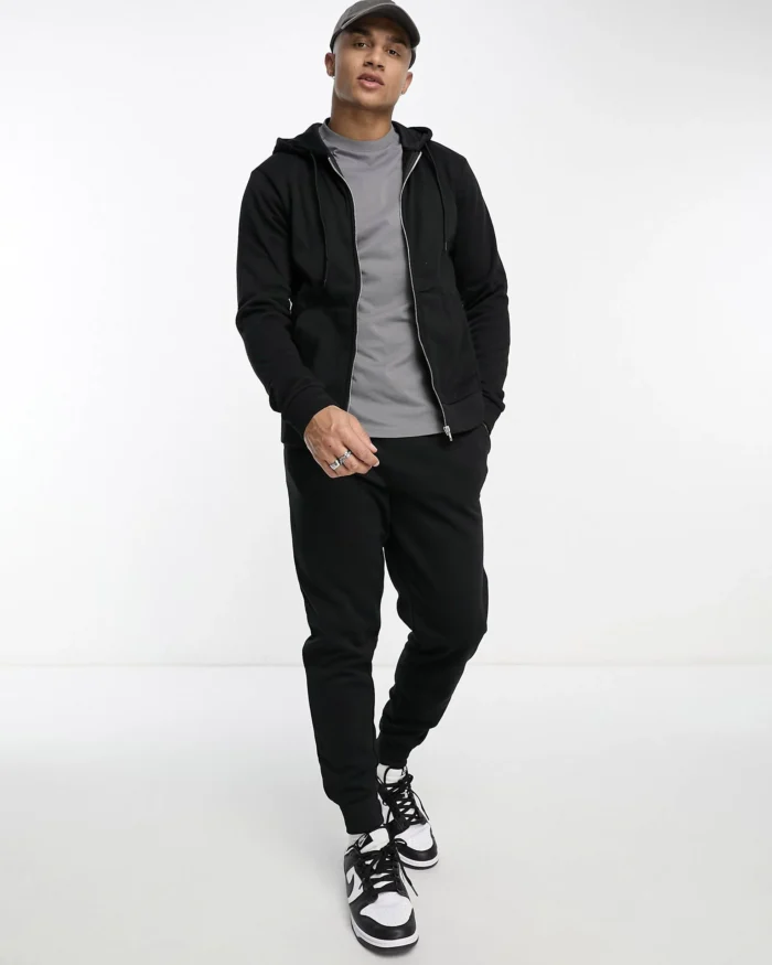 Mens Zipper Hoodie & Sweatpants Tracksuit | Urban Style