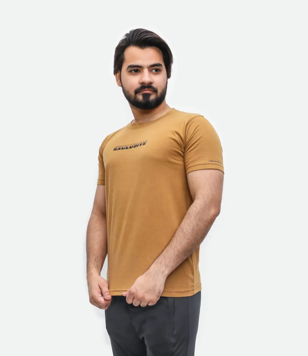 Men's Exclusive Printed Mustard T-shirt 4 | Urban Style