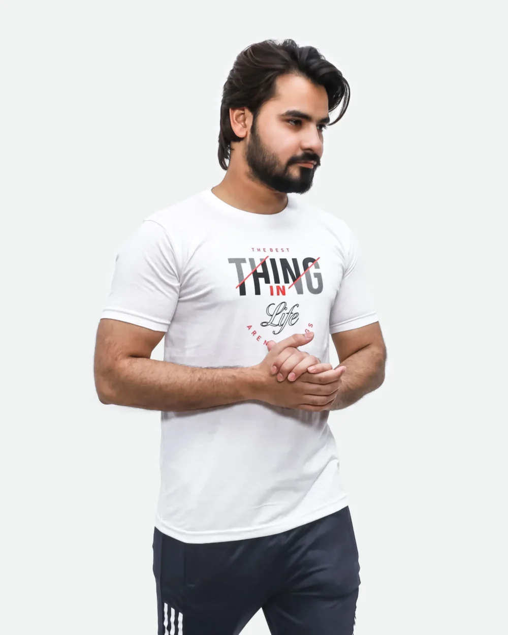Men's Best Thing Printed White T-Shirt 3 | Urban Style