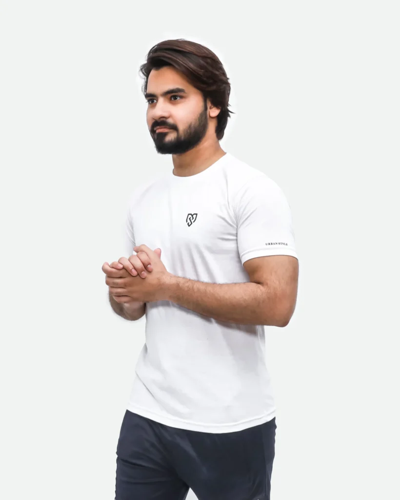 Men's Urban Style White T-shirt