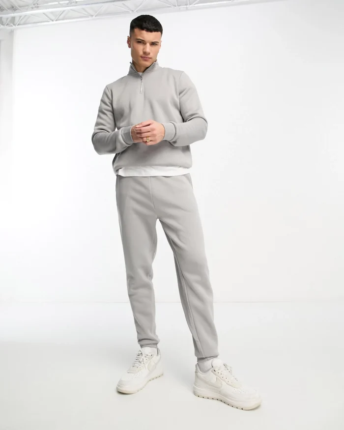 Men’s Quarter Zipper Tracksuit Set | Urban Style