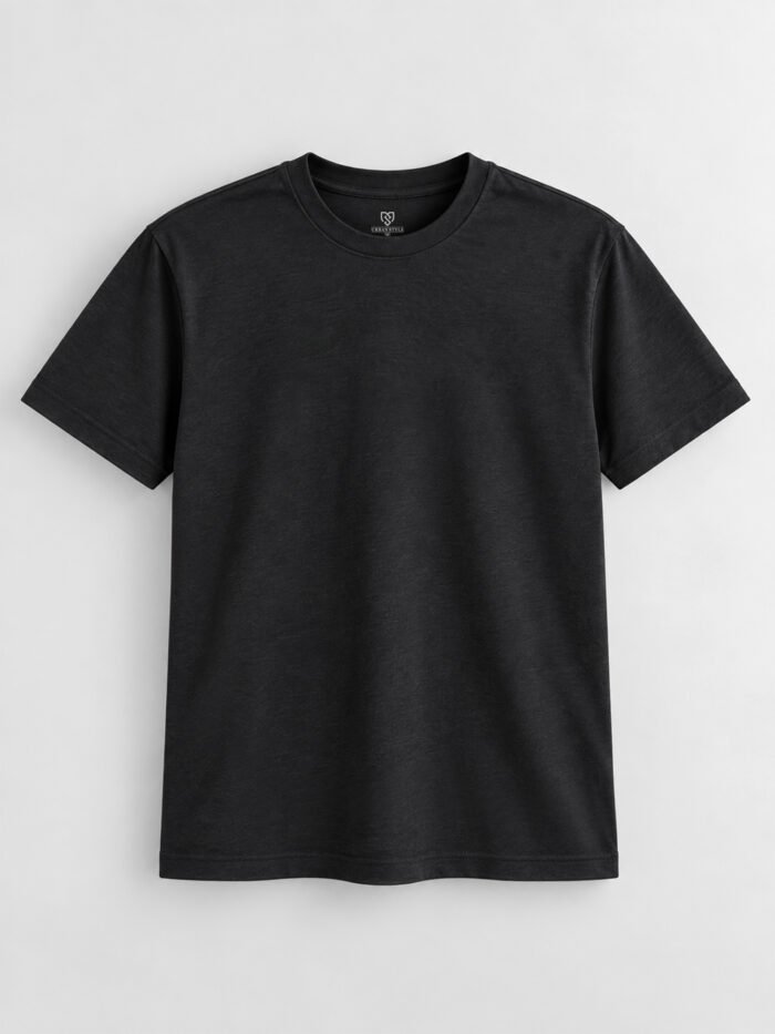 Urban Style Solid Black T-Shirt