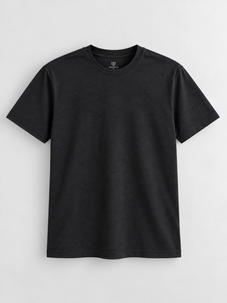 Urban Style Solid Black T-Shirt
