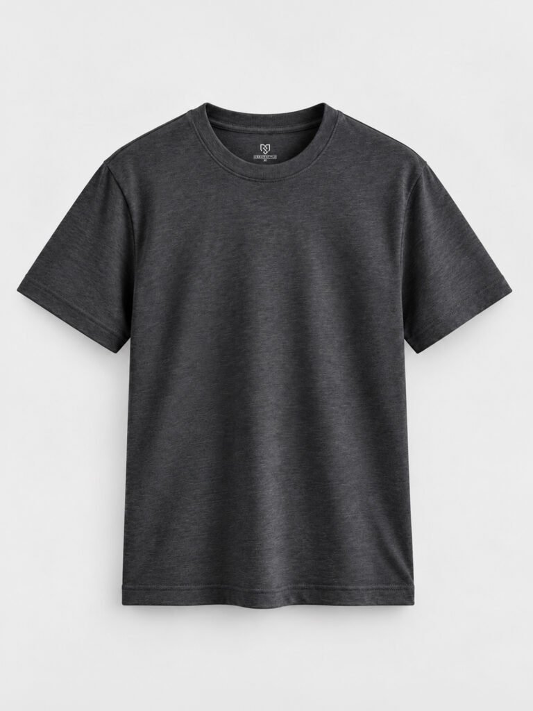 Urban Style Solid Charcoal T-Shirt