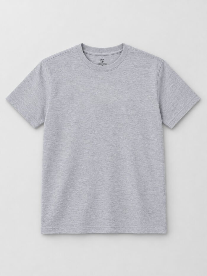 Urban Style Solid Light Grey T-Shirt