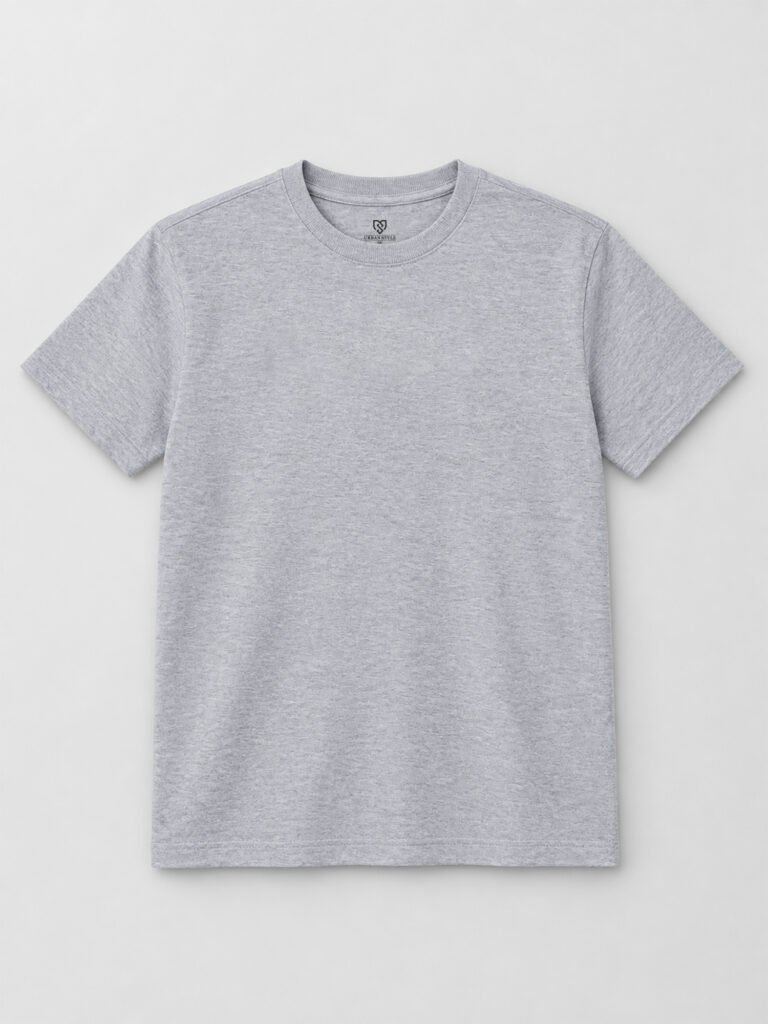 Urban Style Solid Light Grey T-Shirt