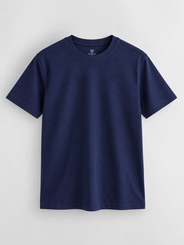 Urban Style Solid Navy T-Shirt