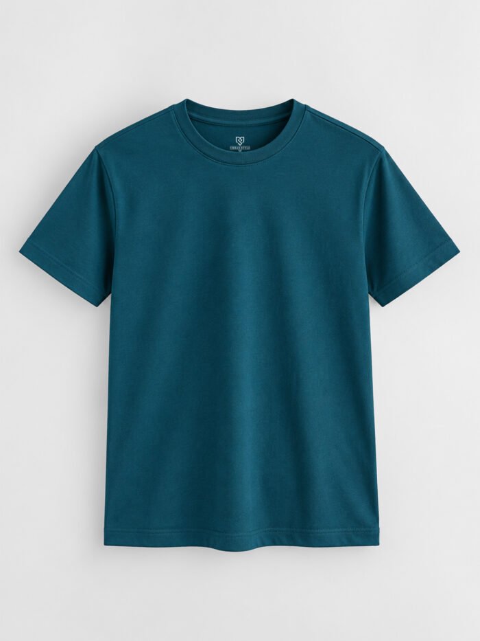 Urban Style Solid Teal T-Shirt