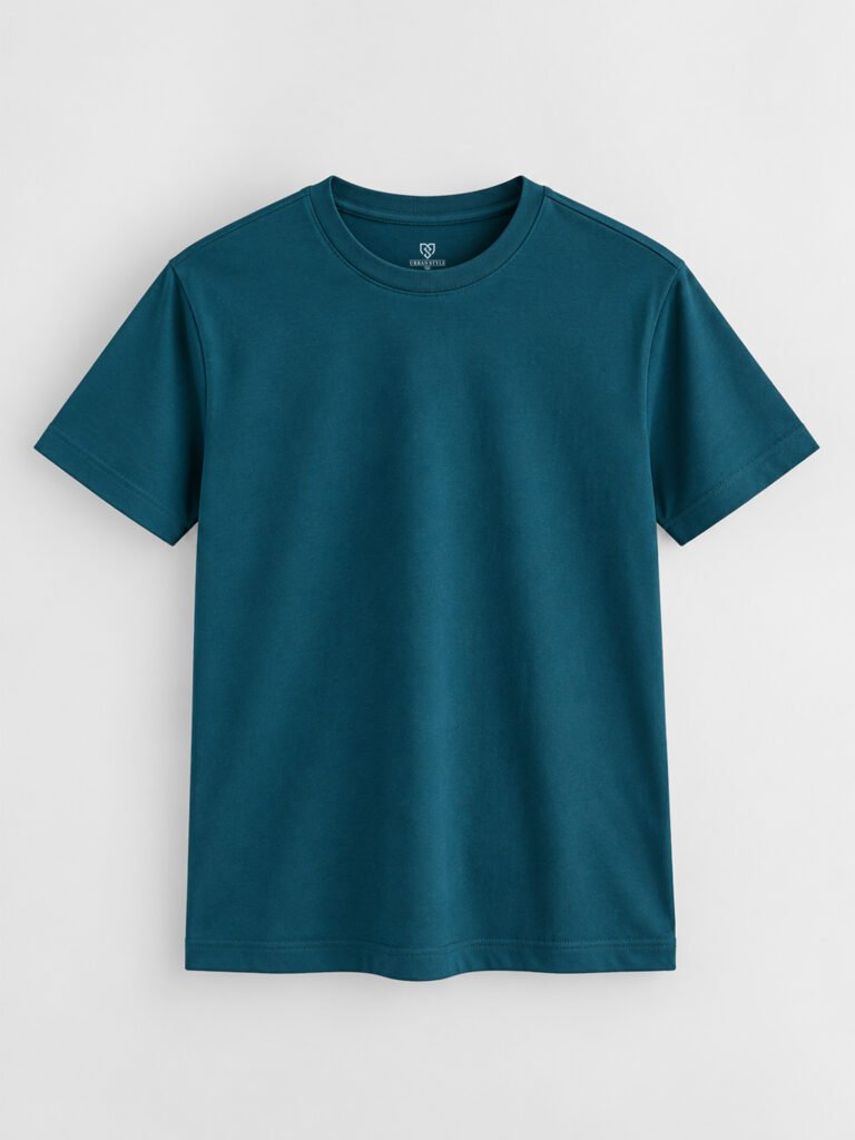 Urban Style Solid Teal T-Shirt